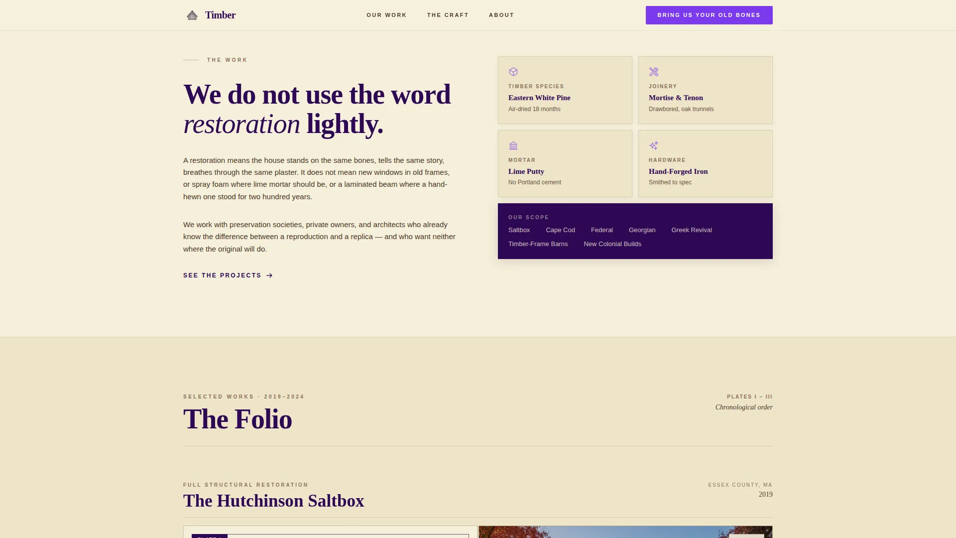 Colonial Architecture Professional Website Template