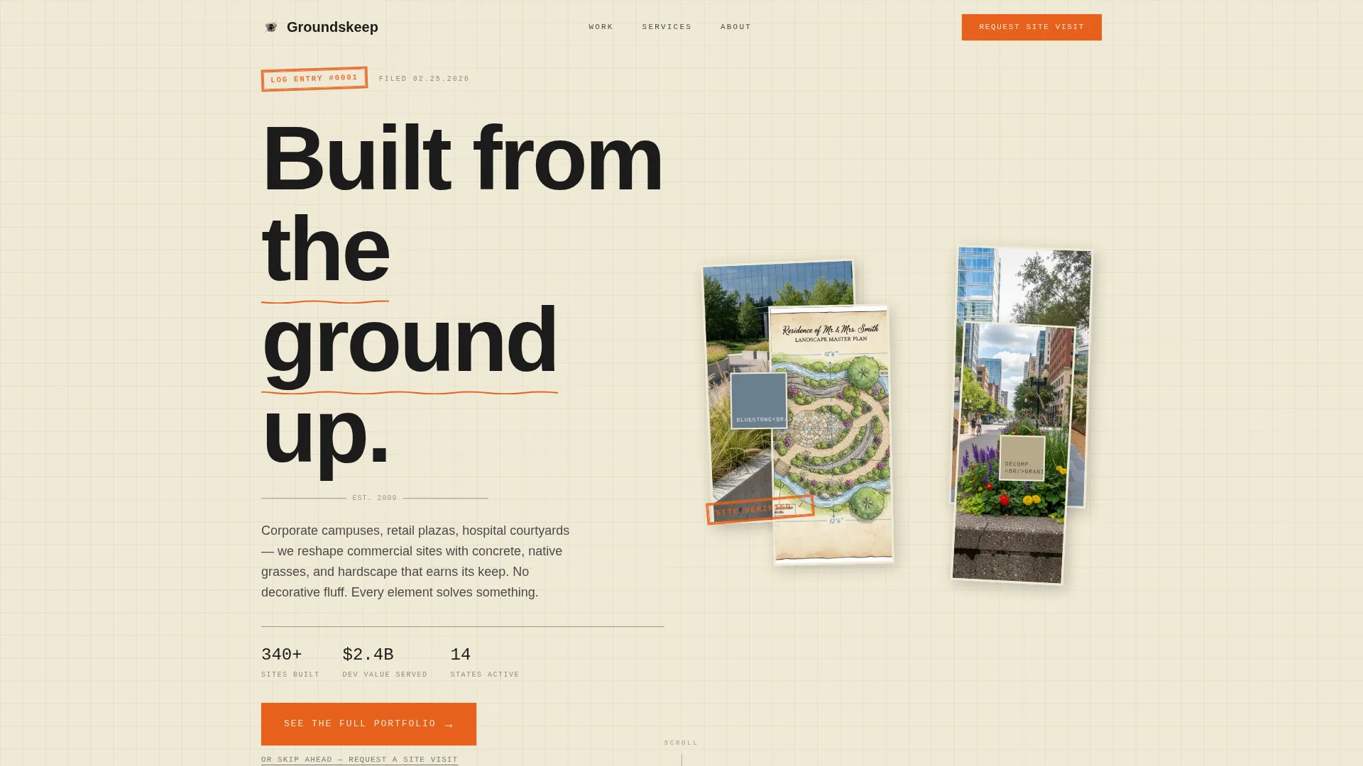 Landscape Architecture Booking Website Template