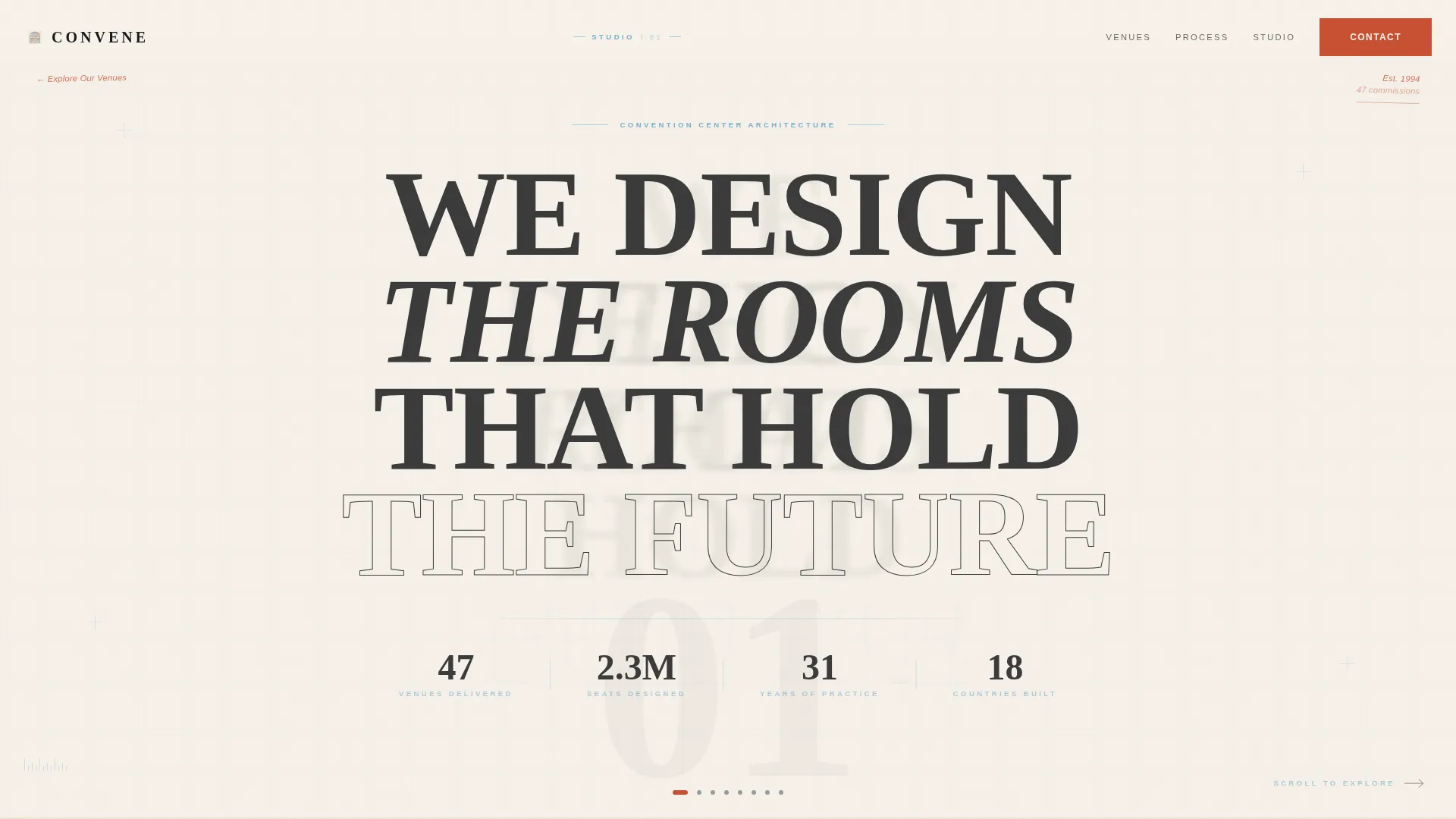 Hospitality & Restaurant Design Portfolio Website Template