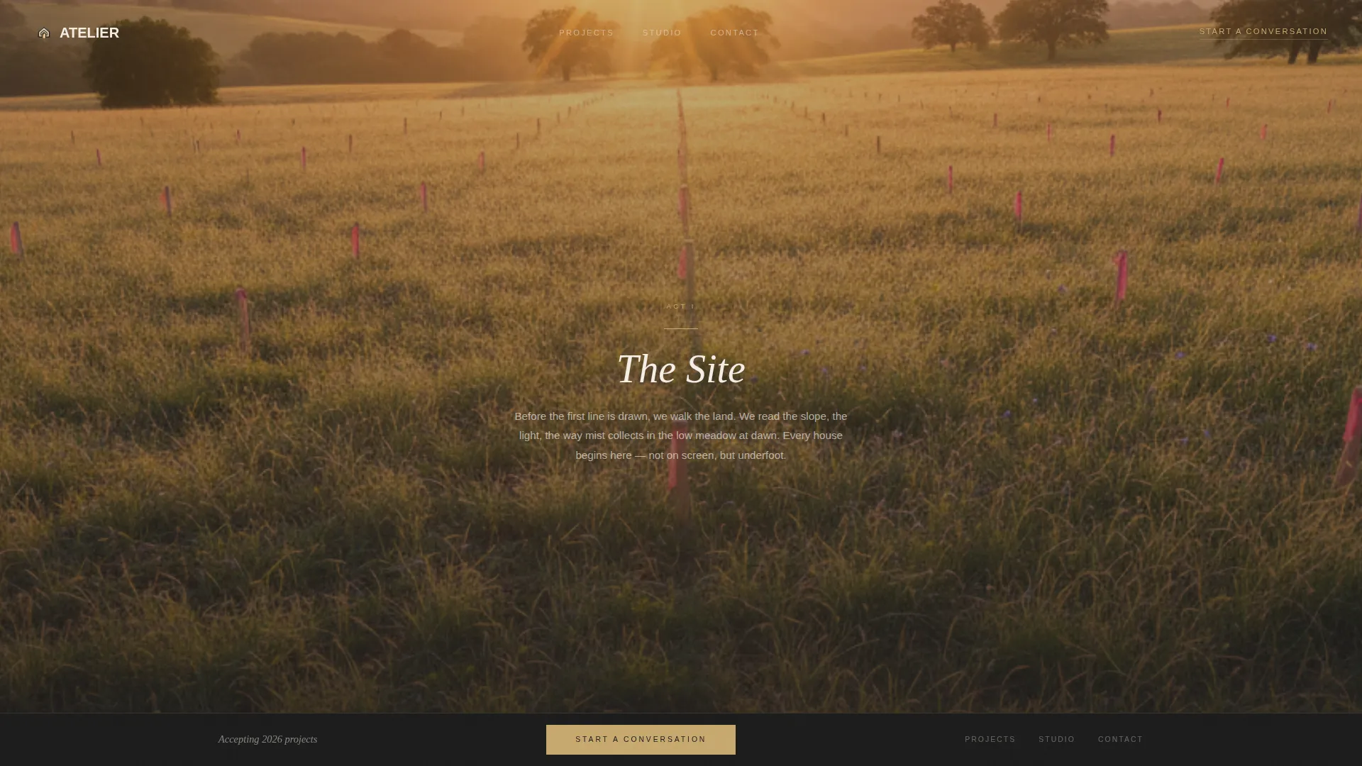 Craftsman Architecture Booking Website Template