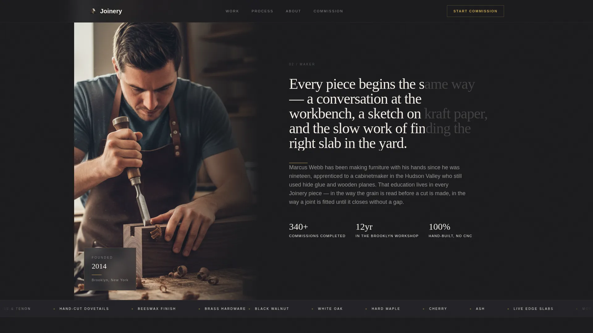 Furniture & Product Design Specialist Professional Website Template