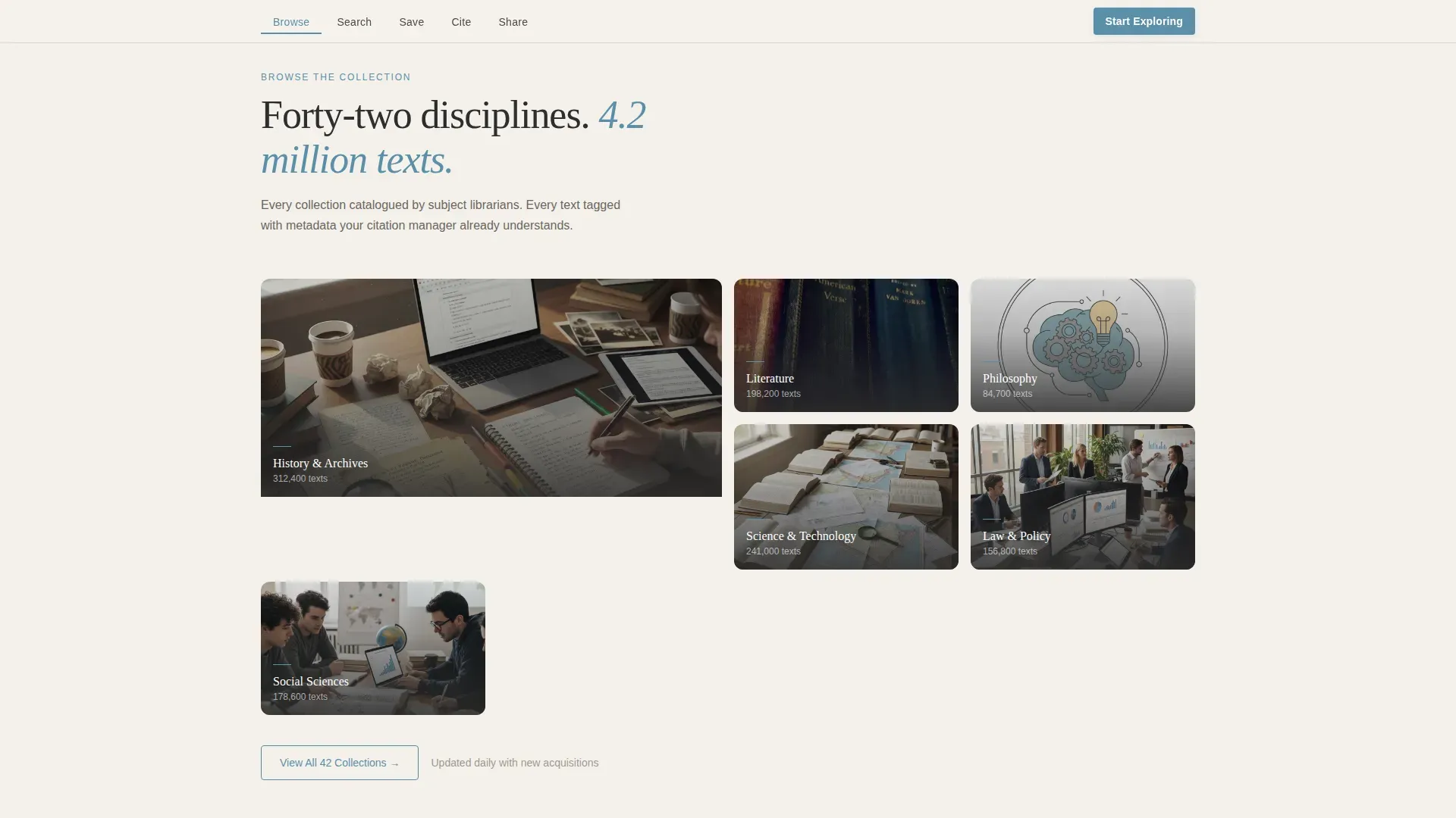 Digital Library Portal Landing Page Template