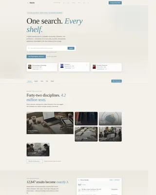 Digital Library Portal Landing Page Template
