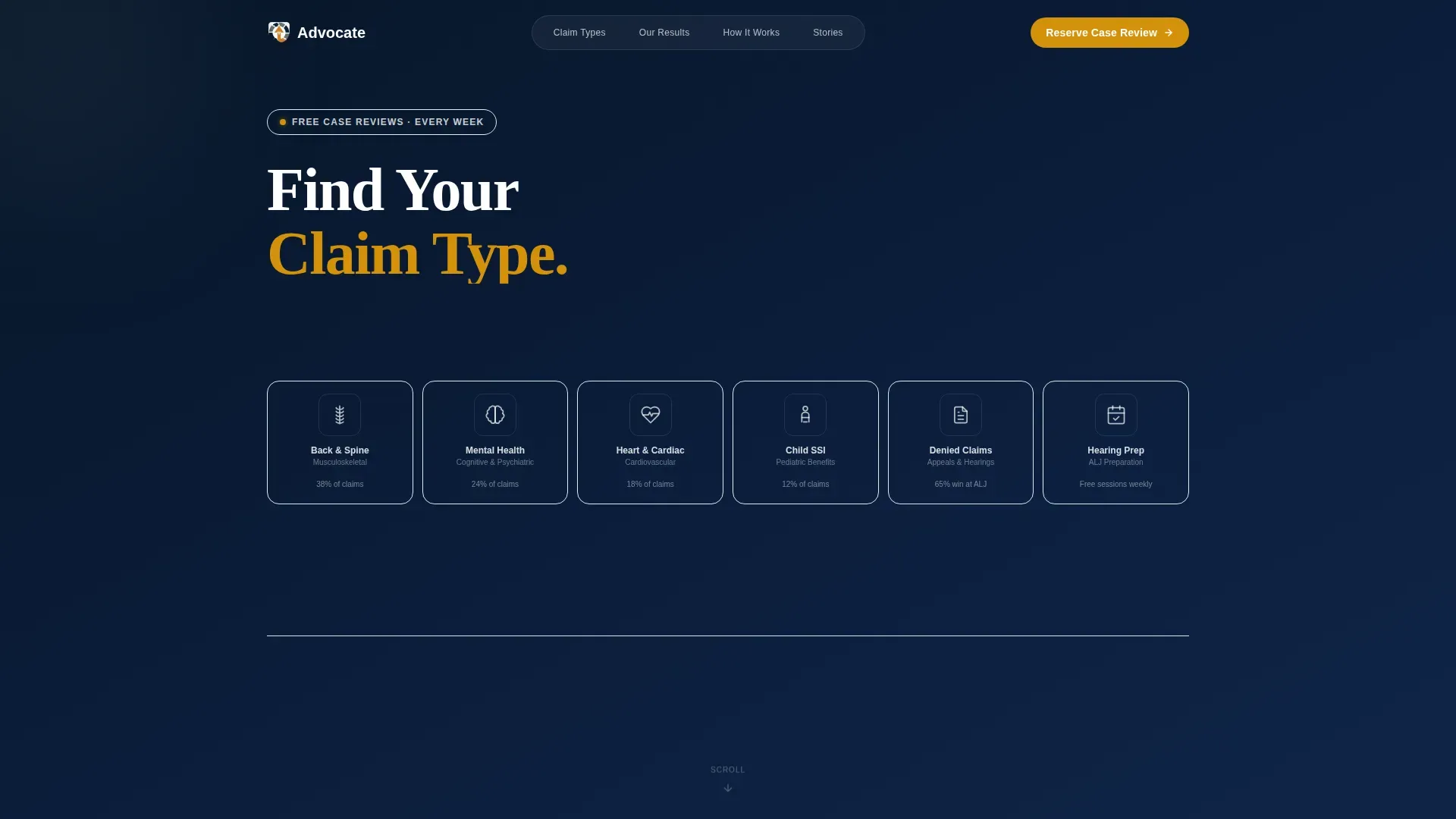 Disability Benefits Office Landing Page Template