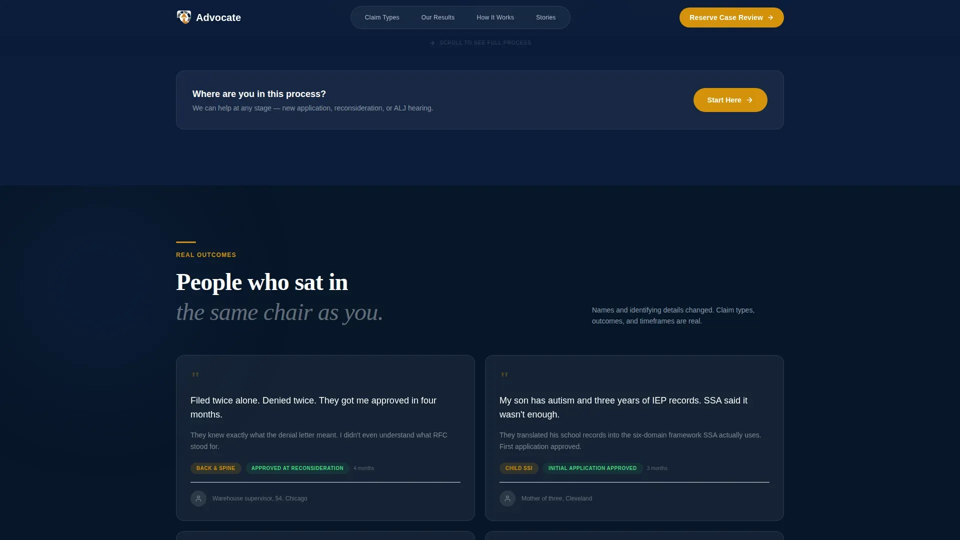 Disability Benefits Office Landing Page Template
