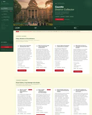 District Collector Office Landing Page Template