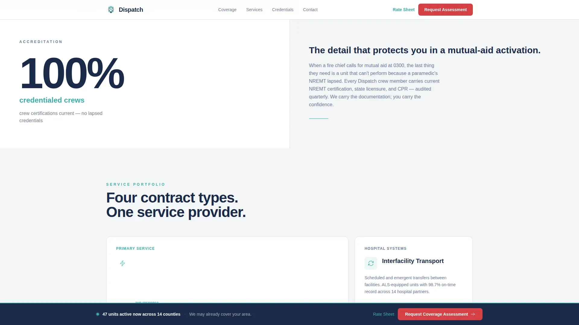 EMS & Ambulance Service Landing Page Template