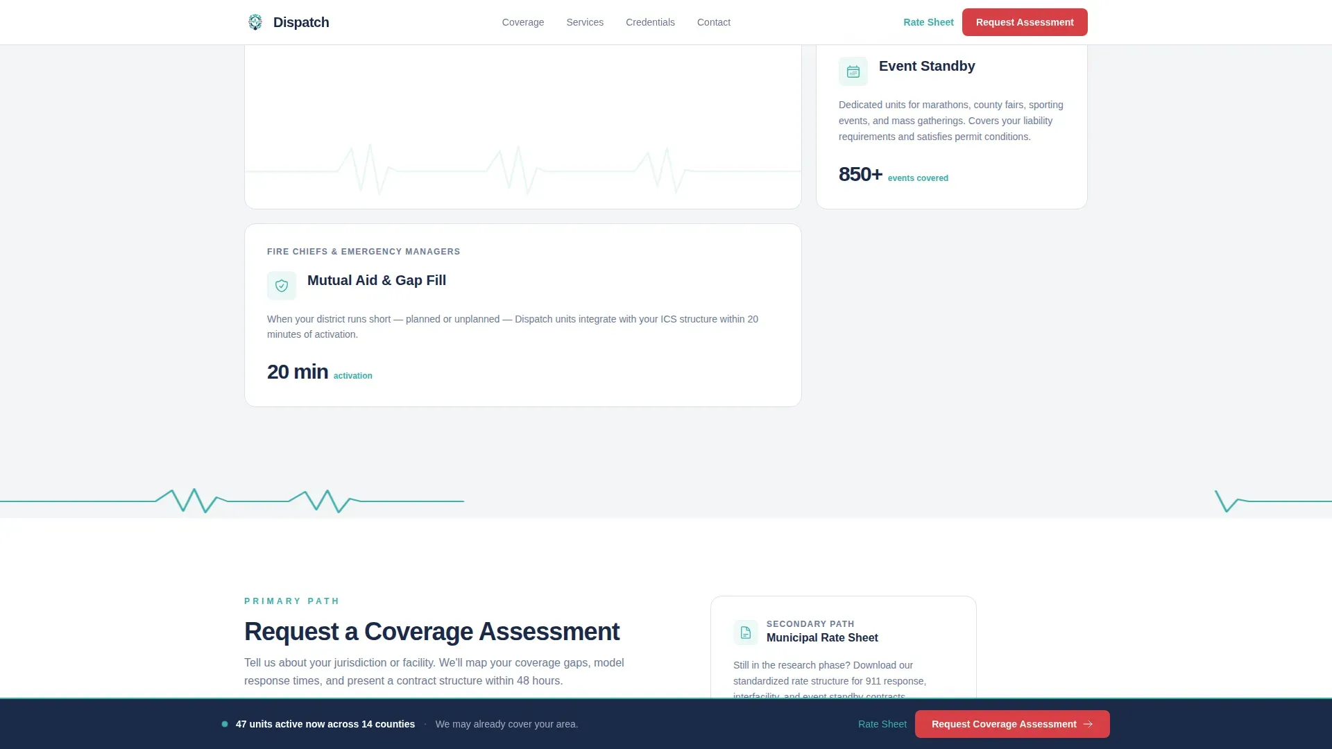 EMS & Ambulance Service Landing Page Template