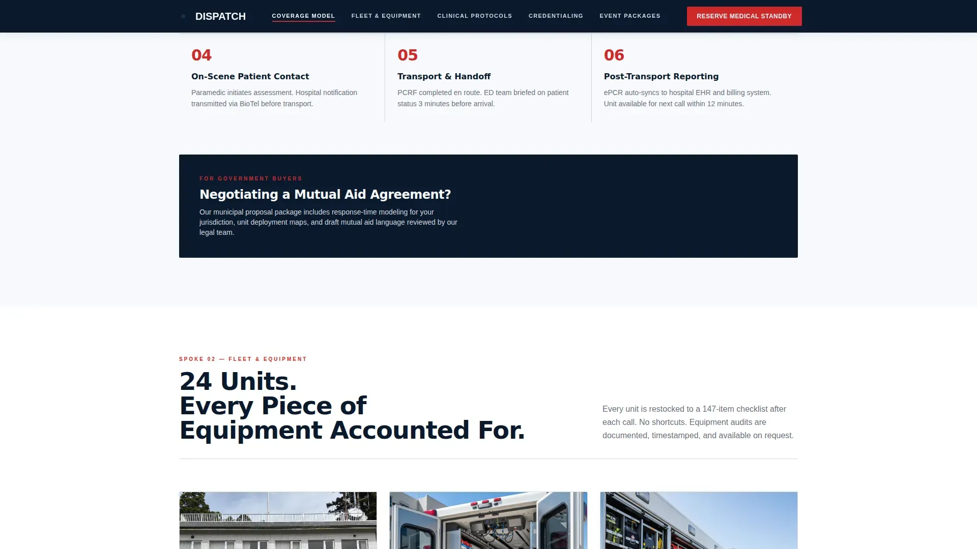 Precision EMS Ambulance Service Landing Page Template