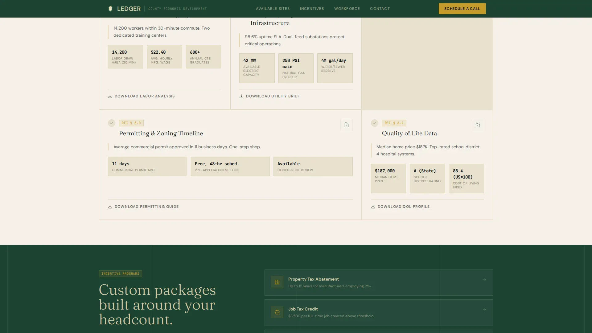 Economic Development Landing Page Template
