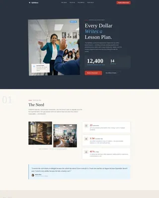 Education Department Fundraising Landing Page Template