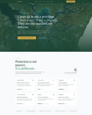 Environmental Quality Government Landing Page Template