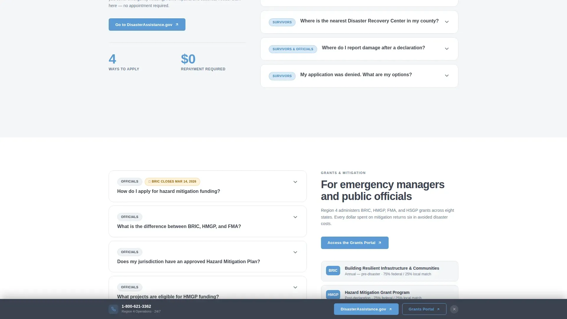 Emergency Operations Center Landing Page Template