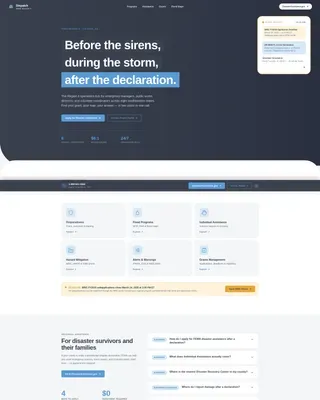 Emergency Operations Center Landing Page Template