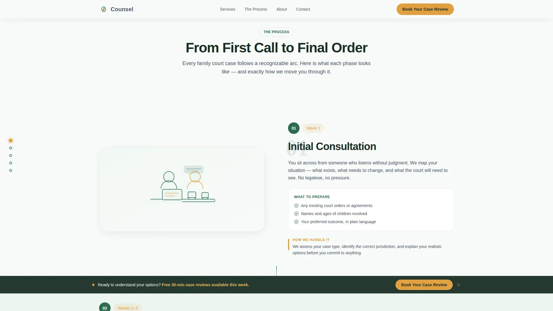 Family Court Legal Services Landing Page Template