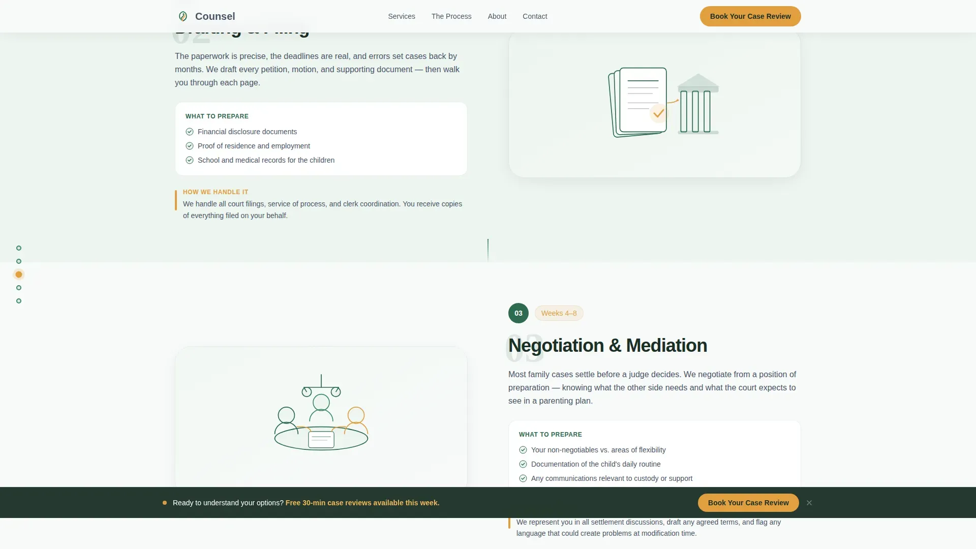 Family Court Legal Services Landing Page Template