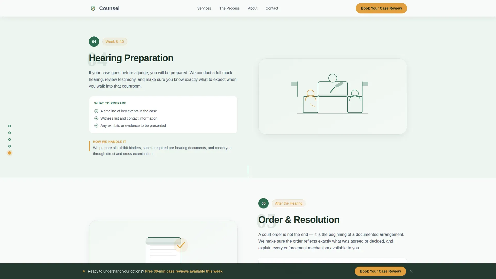 Family Court Legal Services Landing Page Template