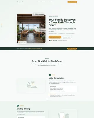 Family Court Legal Services Landing Page Template