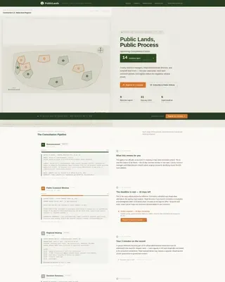 Public Lands Consultation Landing Page Template