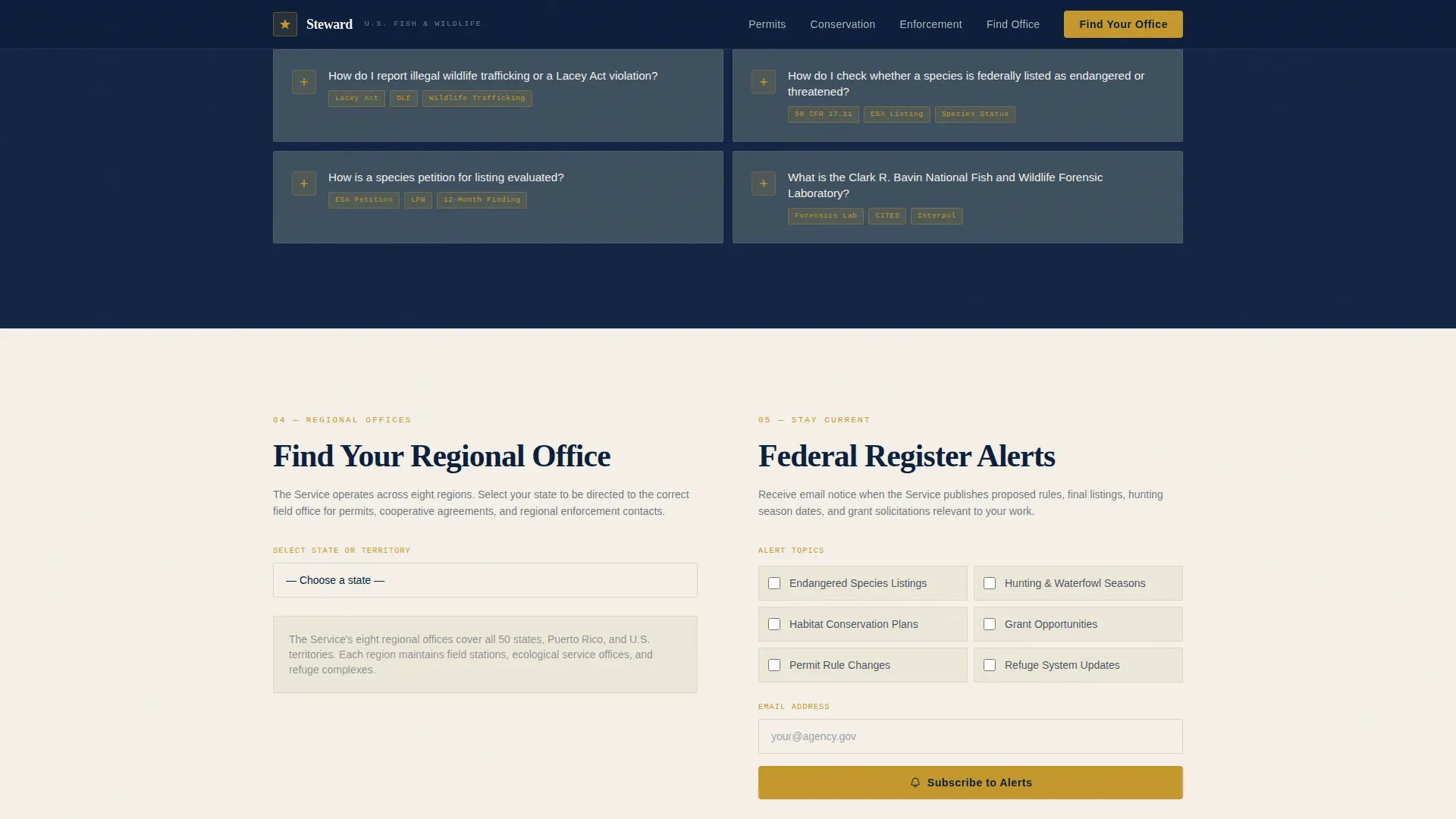 Land & Environmental Agency Specialist FAQ Website Template