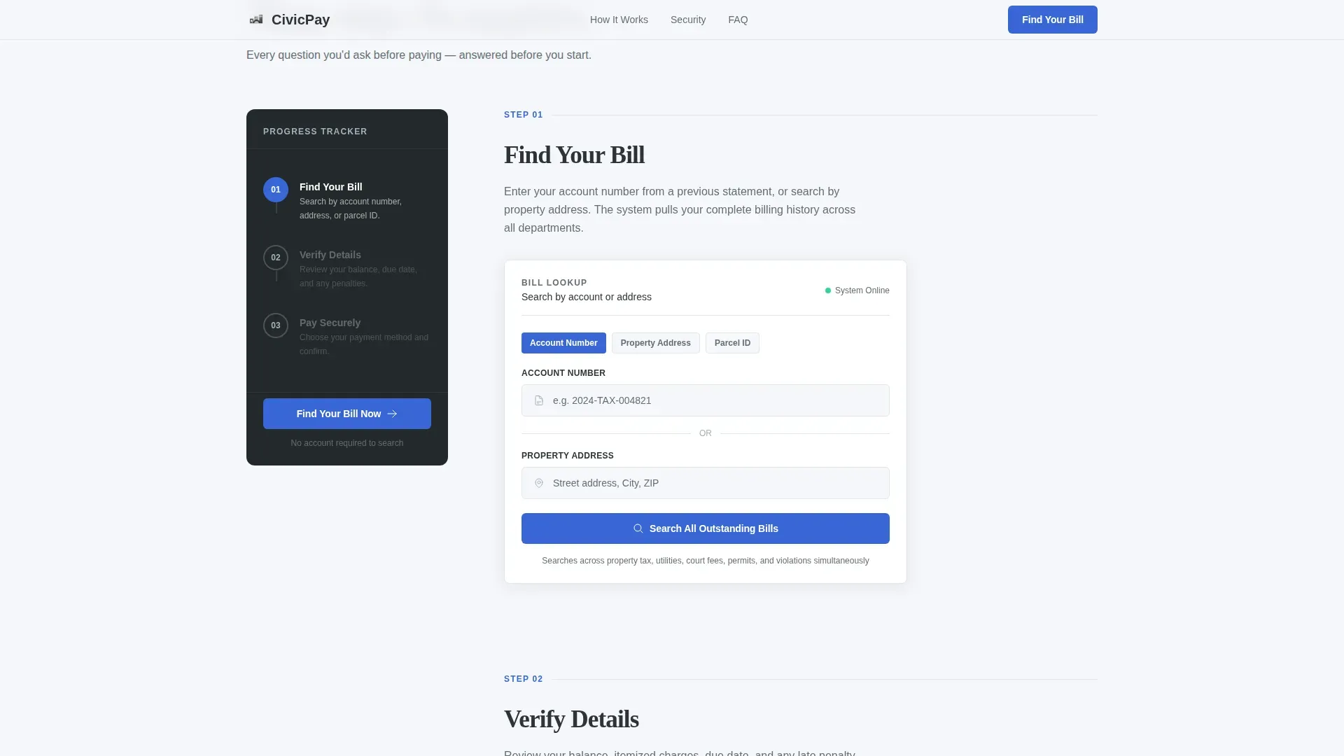 Digital Government Specialist Professional Website Template