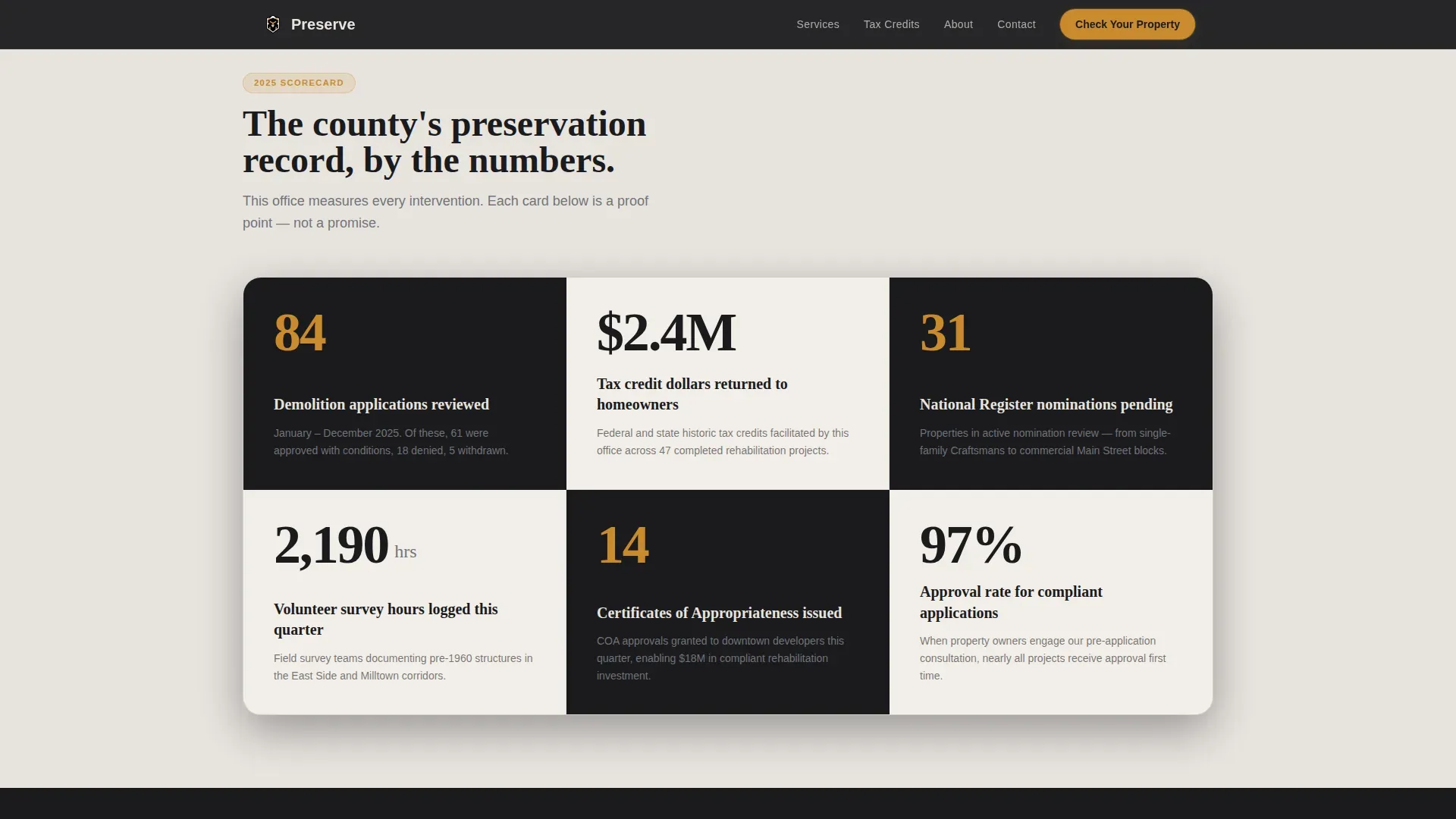 Historic Preservation Government Blog & Content Website Template