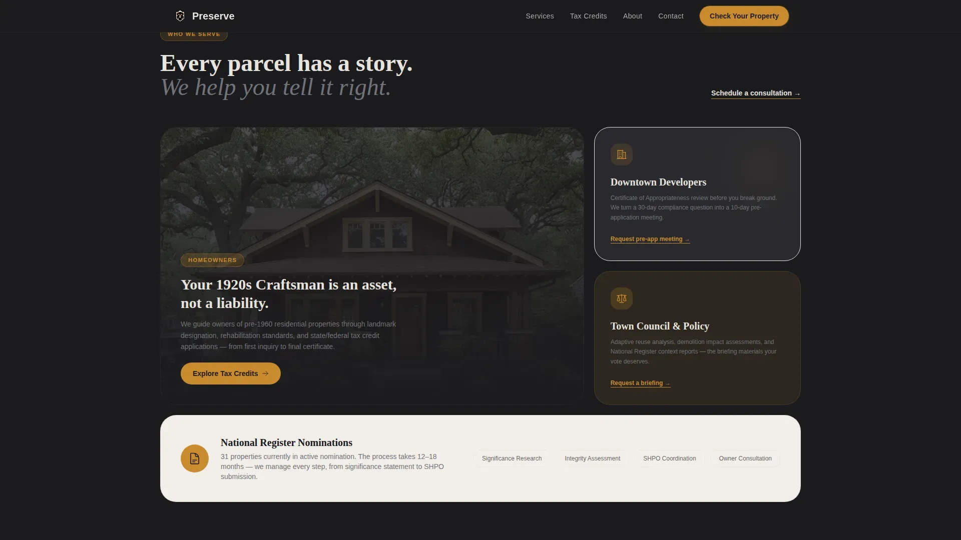 Historic Preservation Government Blog & Content Website Template