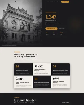 Historic Preservation Government Blog & Content Website Template