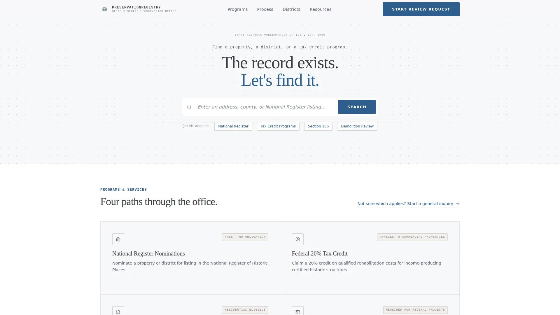 Historic Preservation Government Professional Website Template