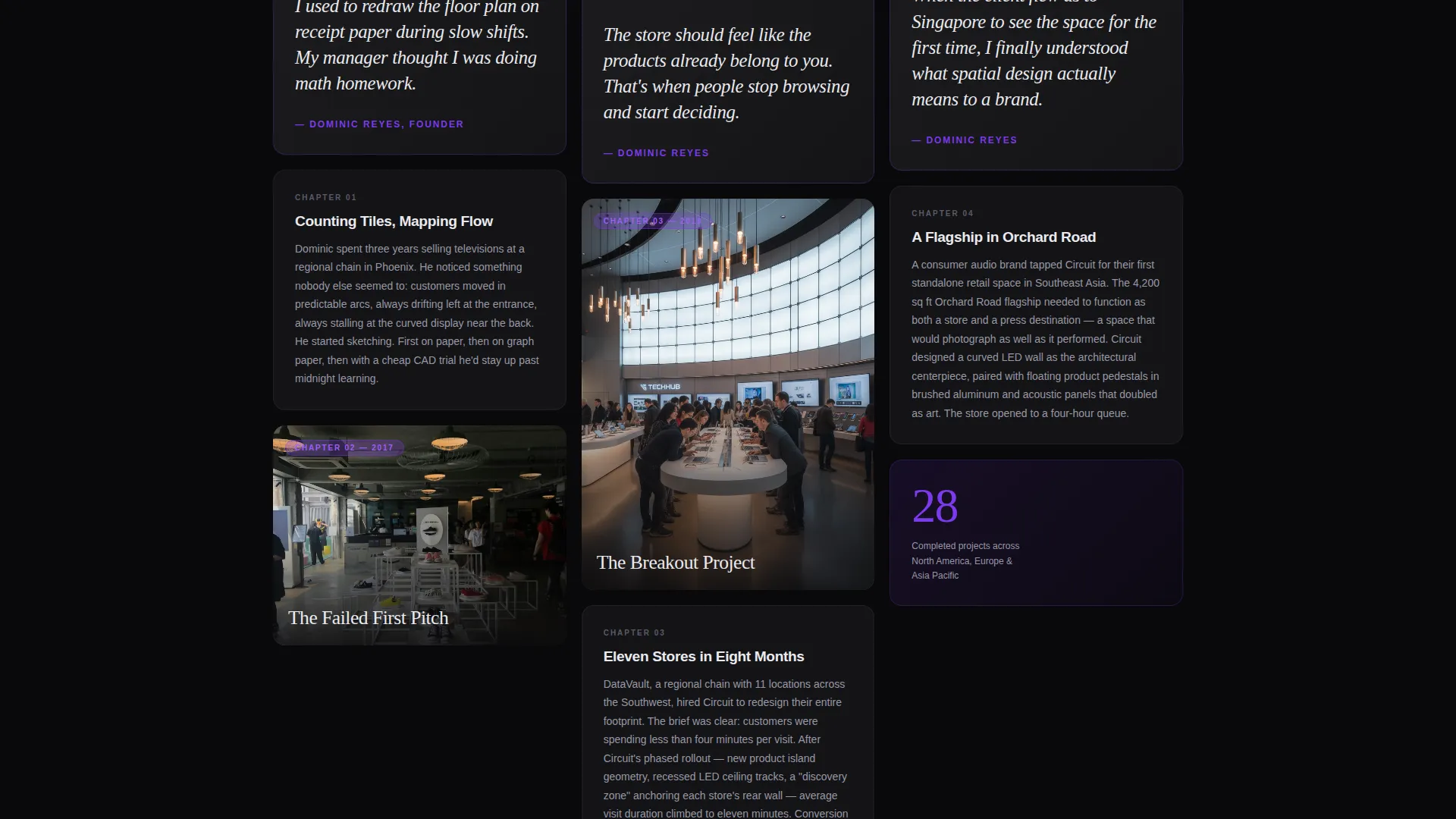 Editorial Electronics Store Design Landing Page