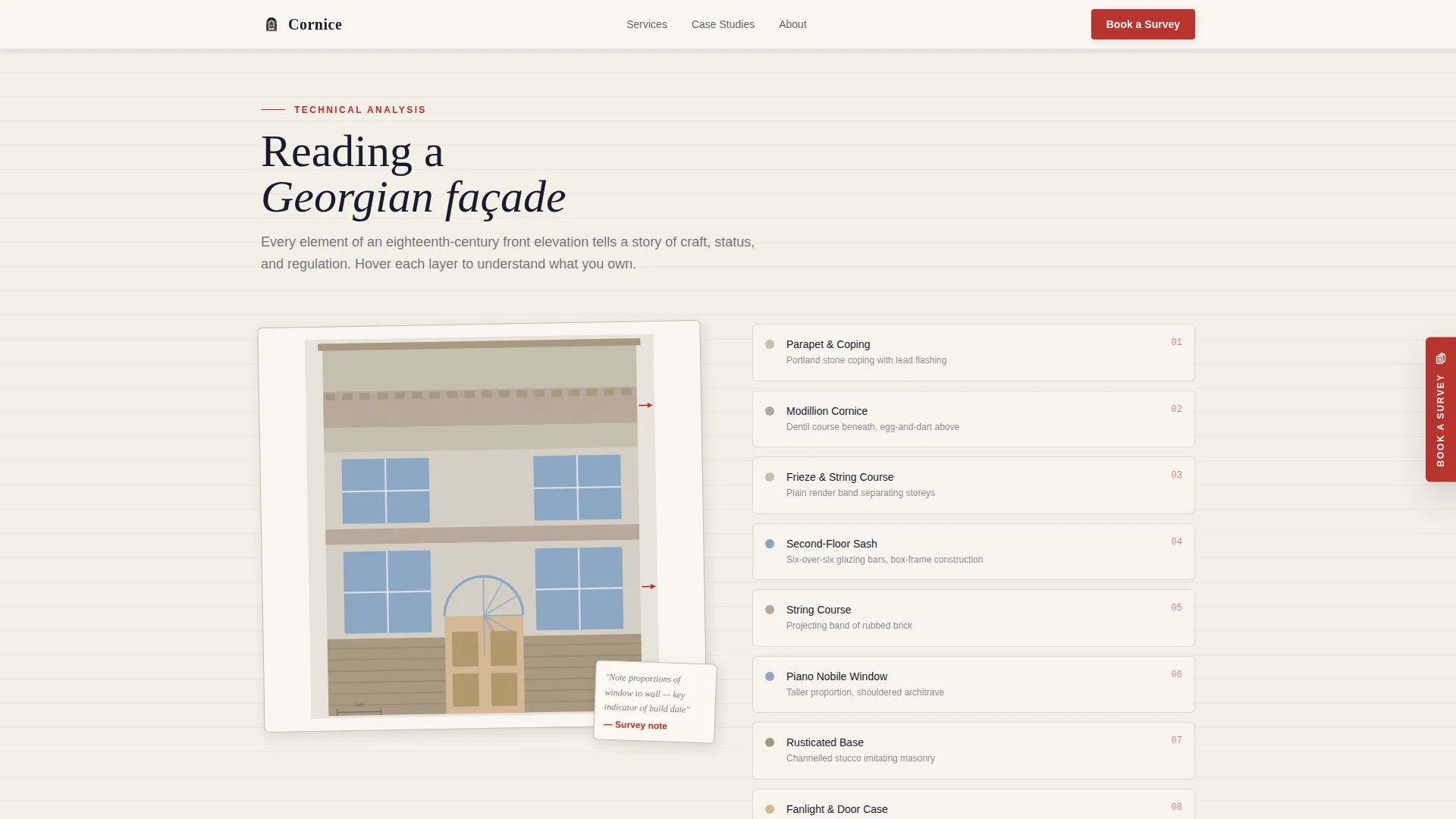 Georgian Architecture Booking Website Template