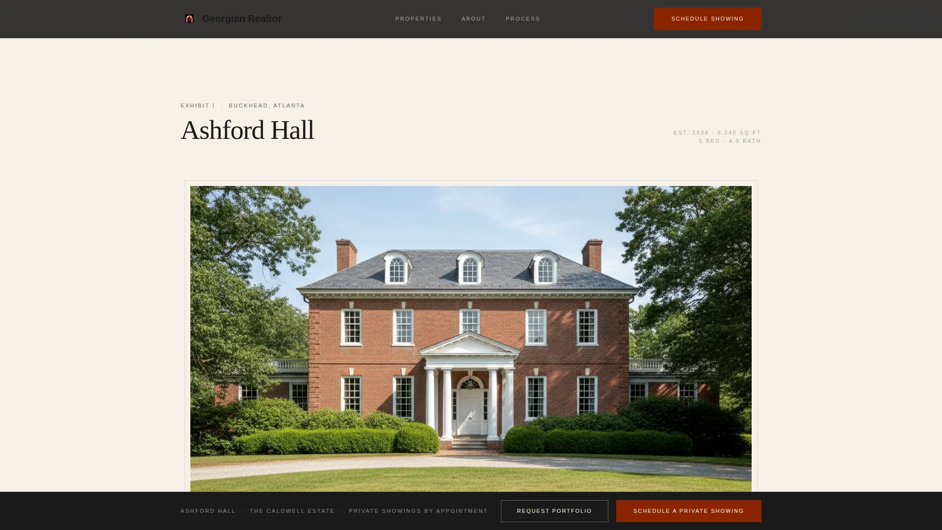 Georgian Architecture Specialist Booking Website Template