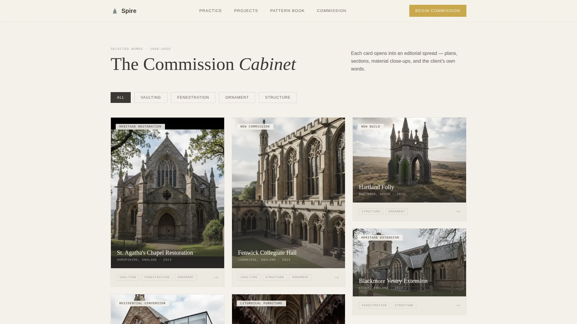 Gothic Revival Architecture Advanced Booking Website Template