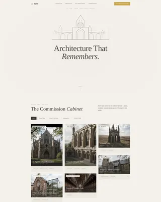 Gothic Revival Architecture Advanced Booking Website Template