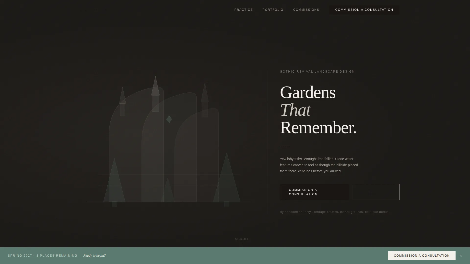 Gothic Revival Architecture Specialist Booking Website Template