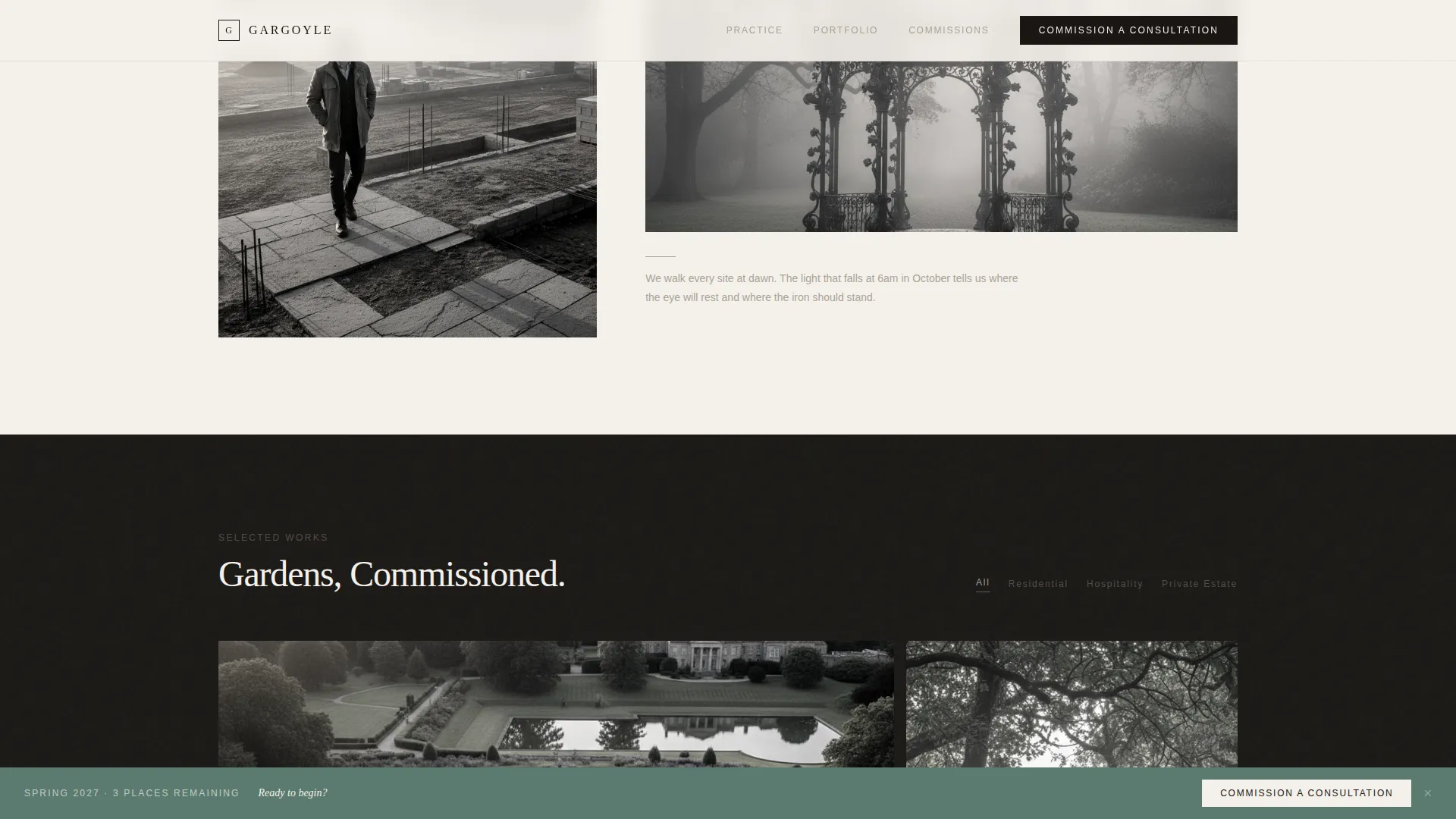 Gothic Revival Architecture Specialist Booking Website Template