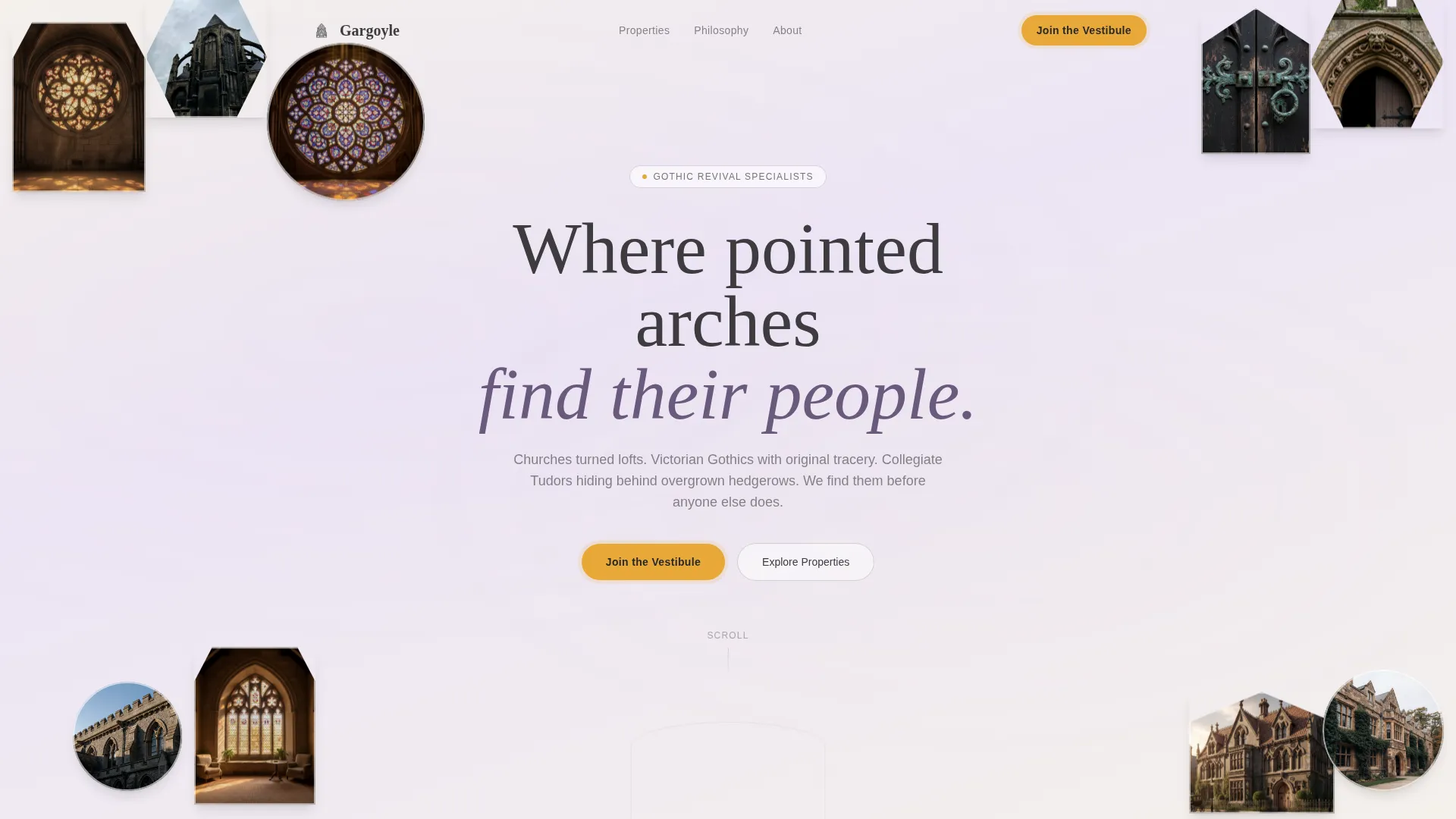 Gothic Revival Architecture Booking Website Template
