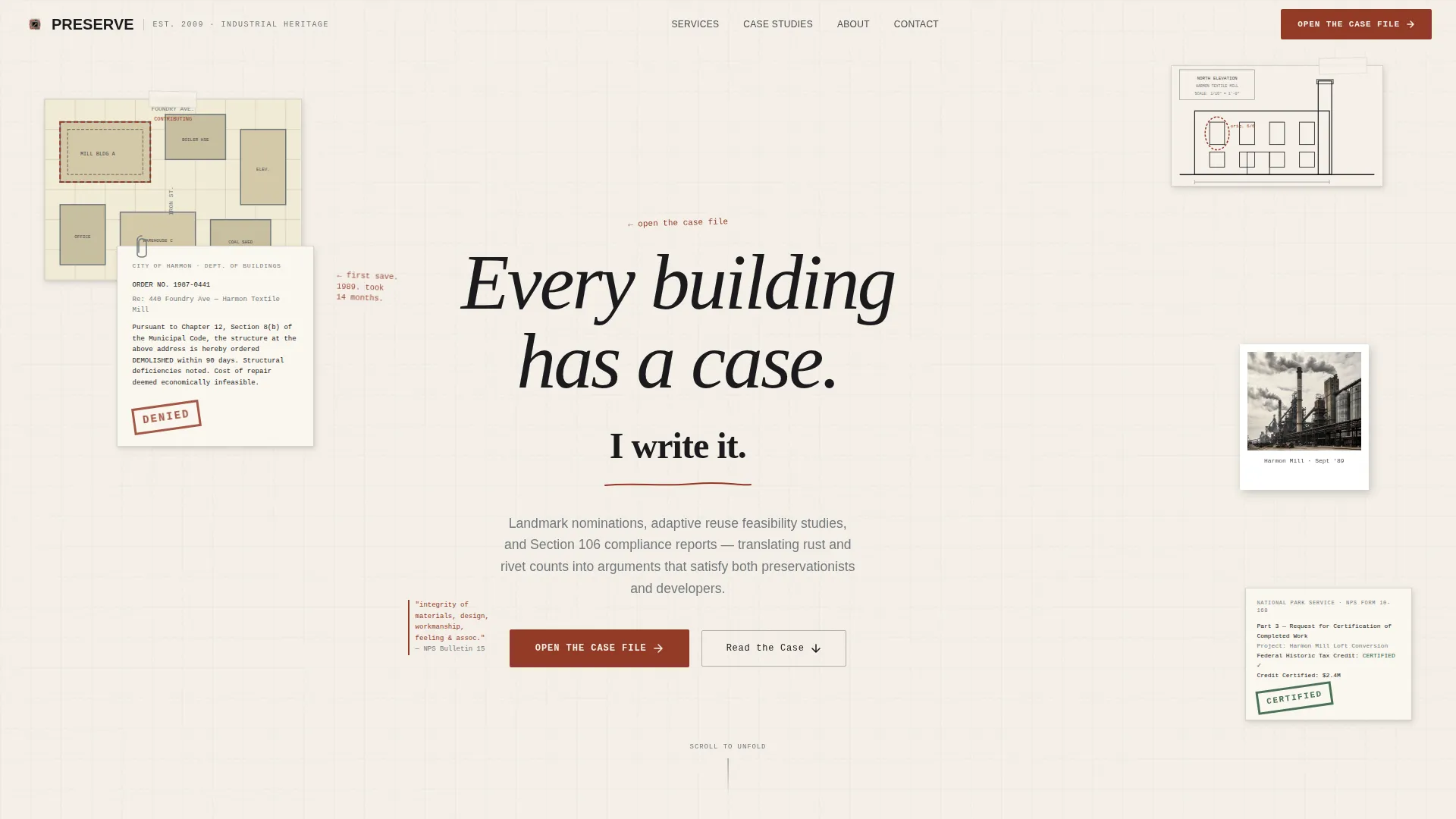 Industrial Architecture Booking Website Template