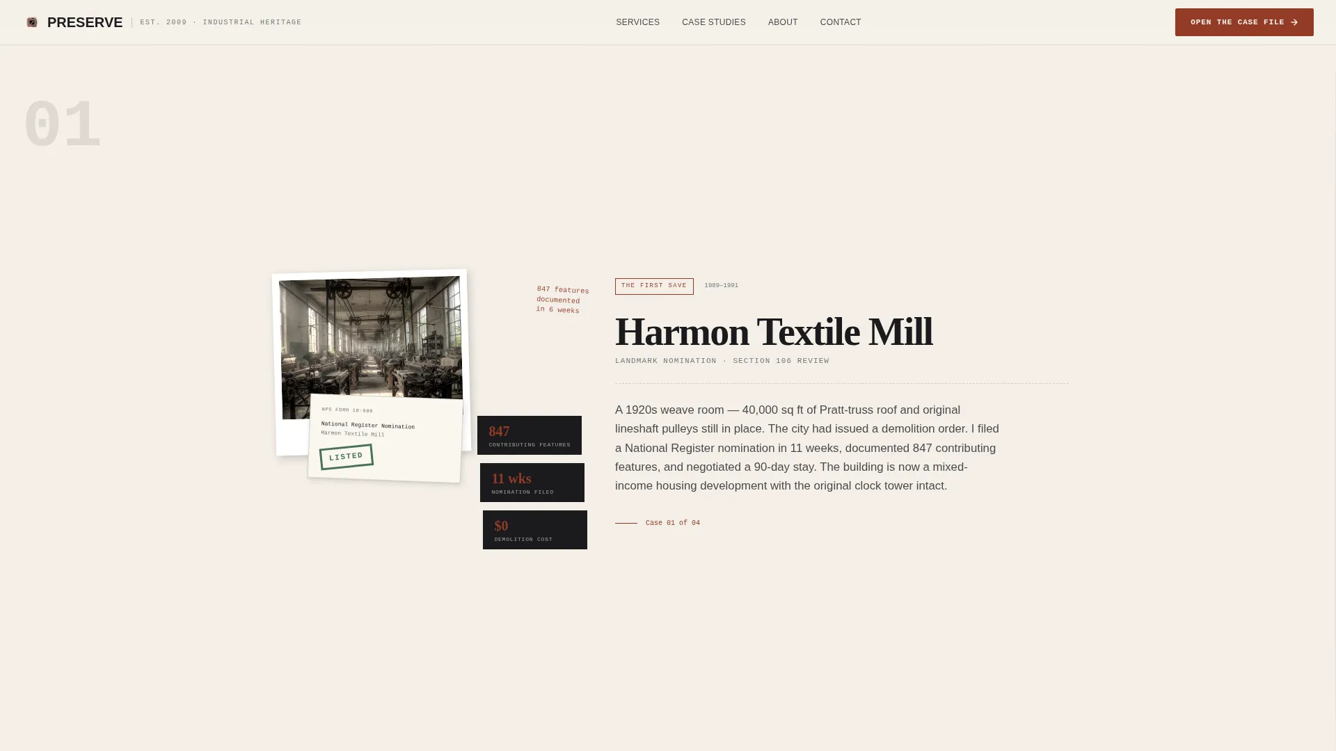 Industrial Architecture Booking Website Template