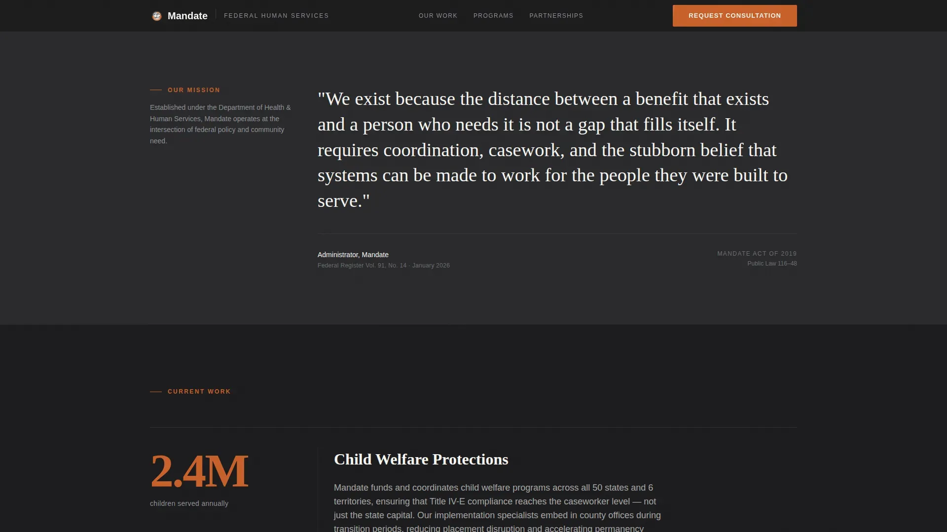 Human Services Government Professional Website Template