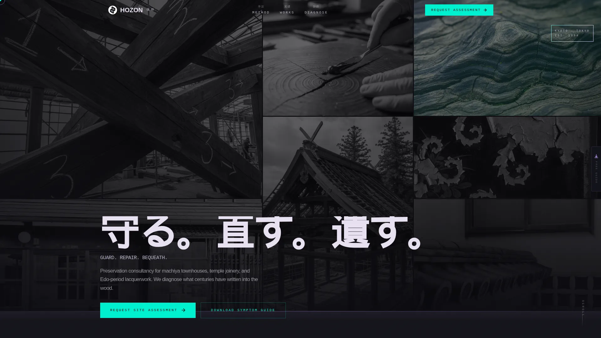 Japanese Architecture Portfolio Website Template