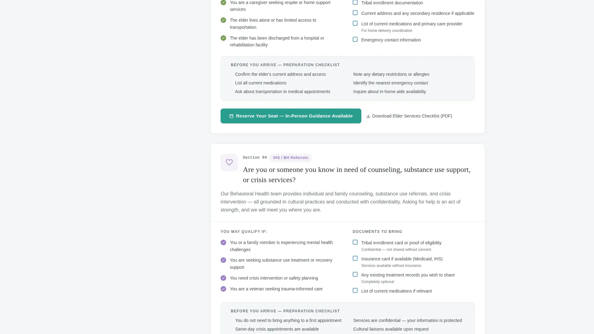Tribal Human Services Landing Page Template