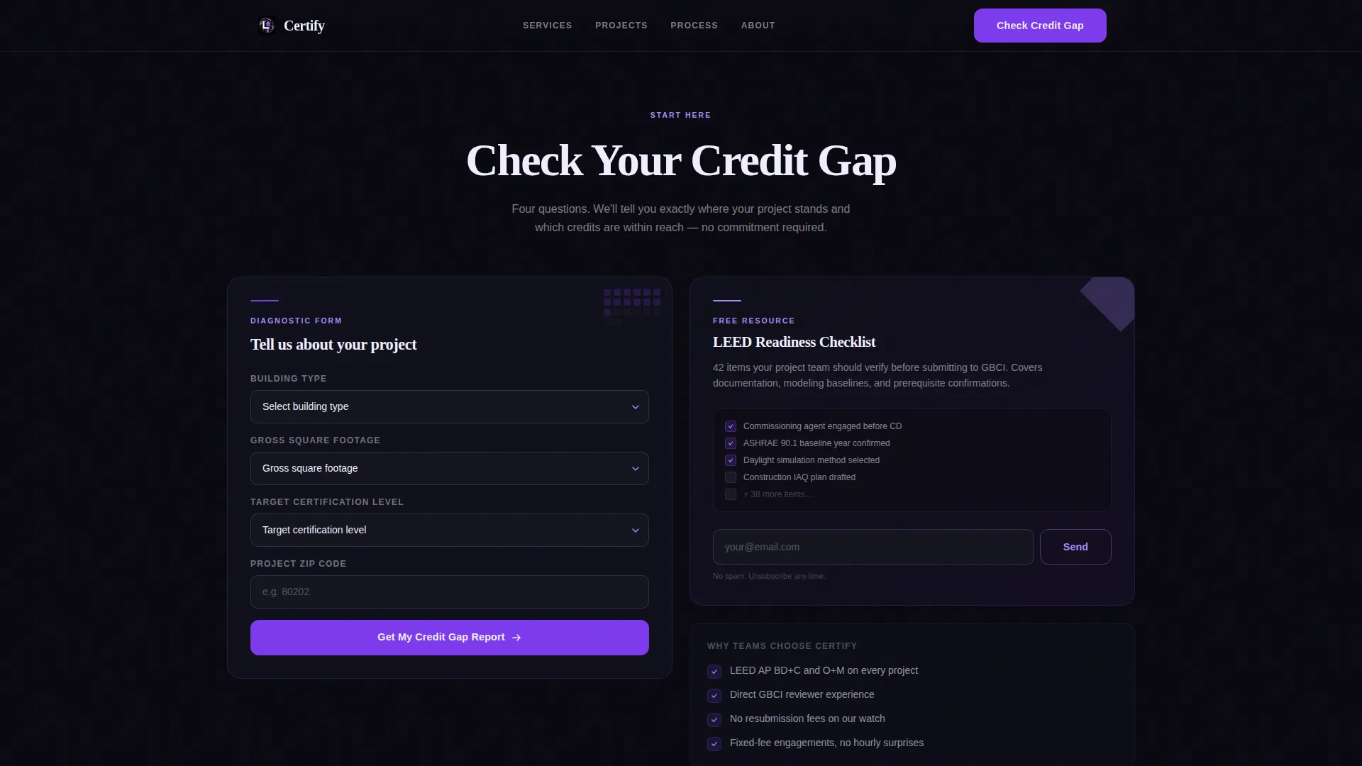 LEED Consultant Landing Page Template
