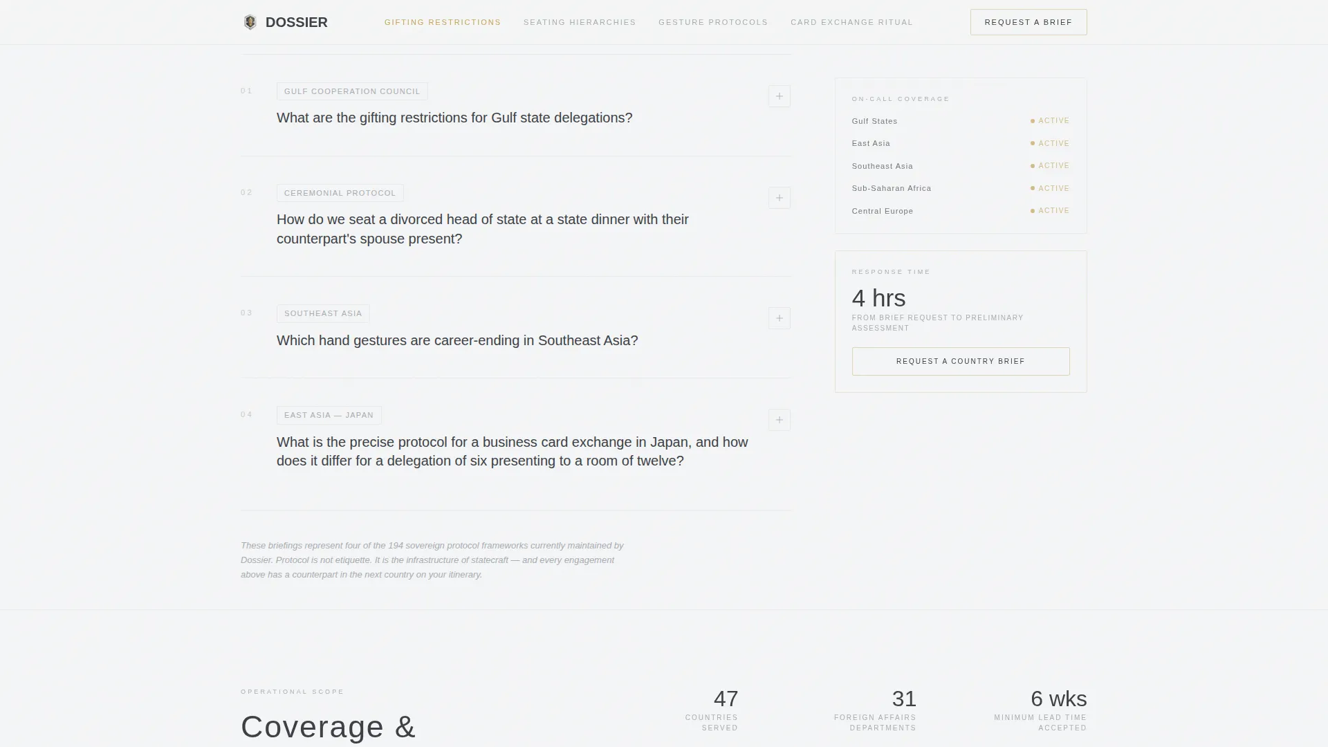 Embassy & Consulate FAQ Website Template