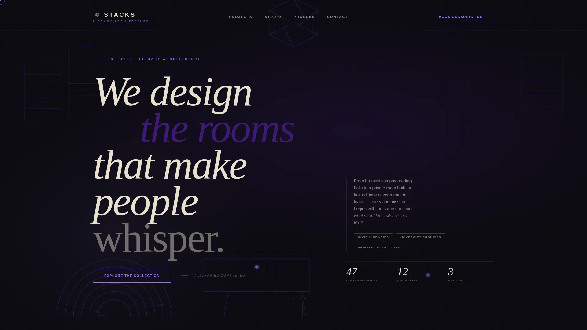 Education Facility Design Booking Website Template