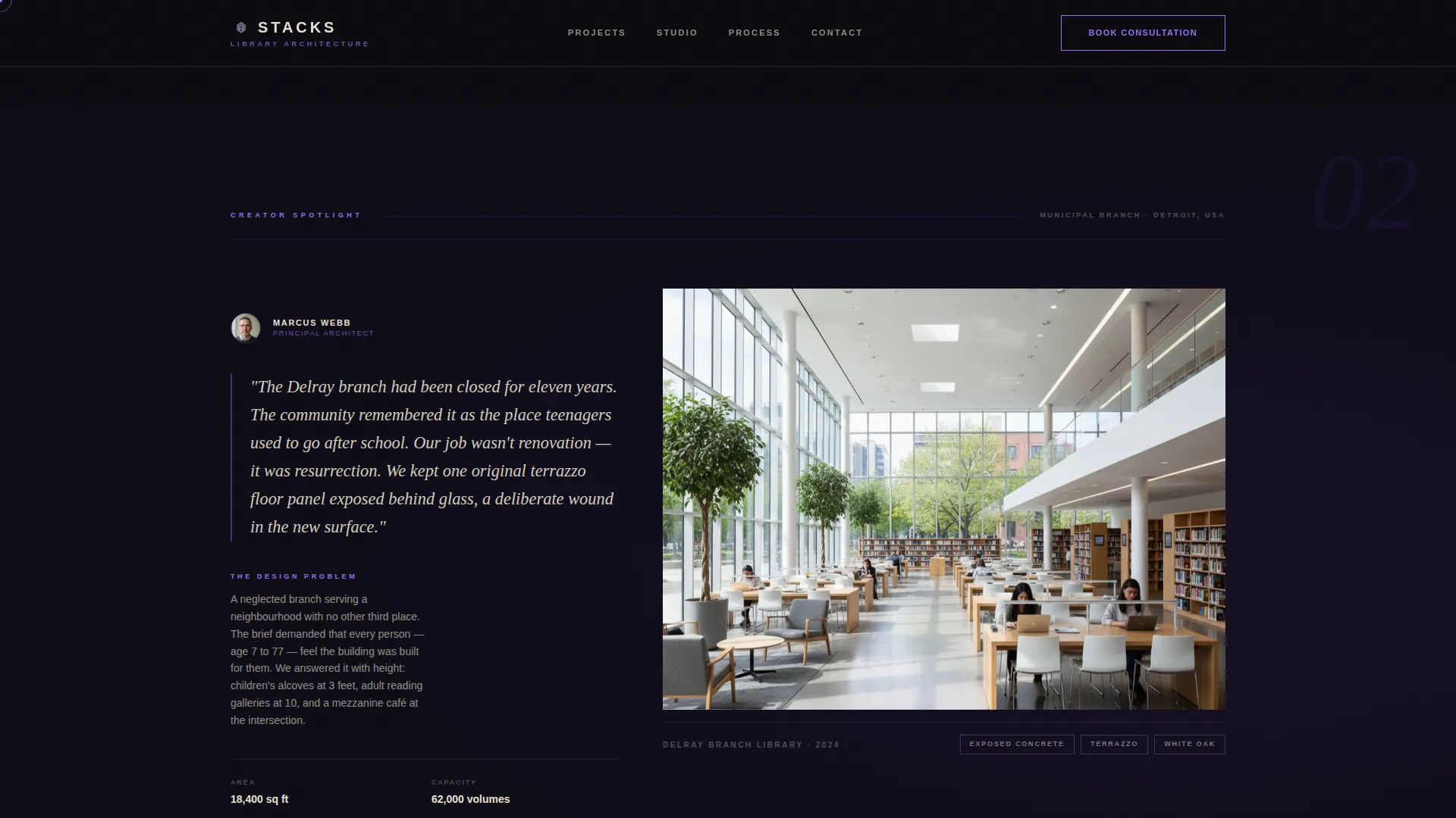 Education Facility Design Booking Website Template
