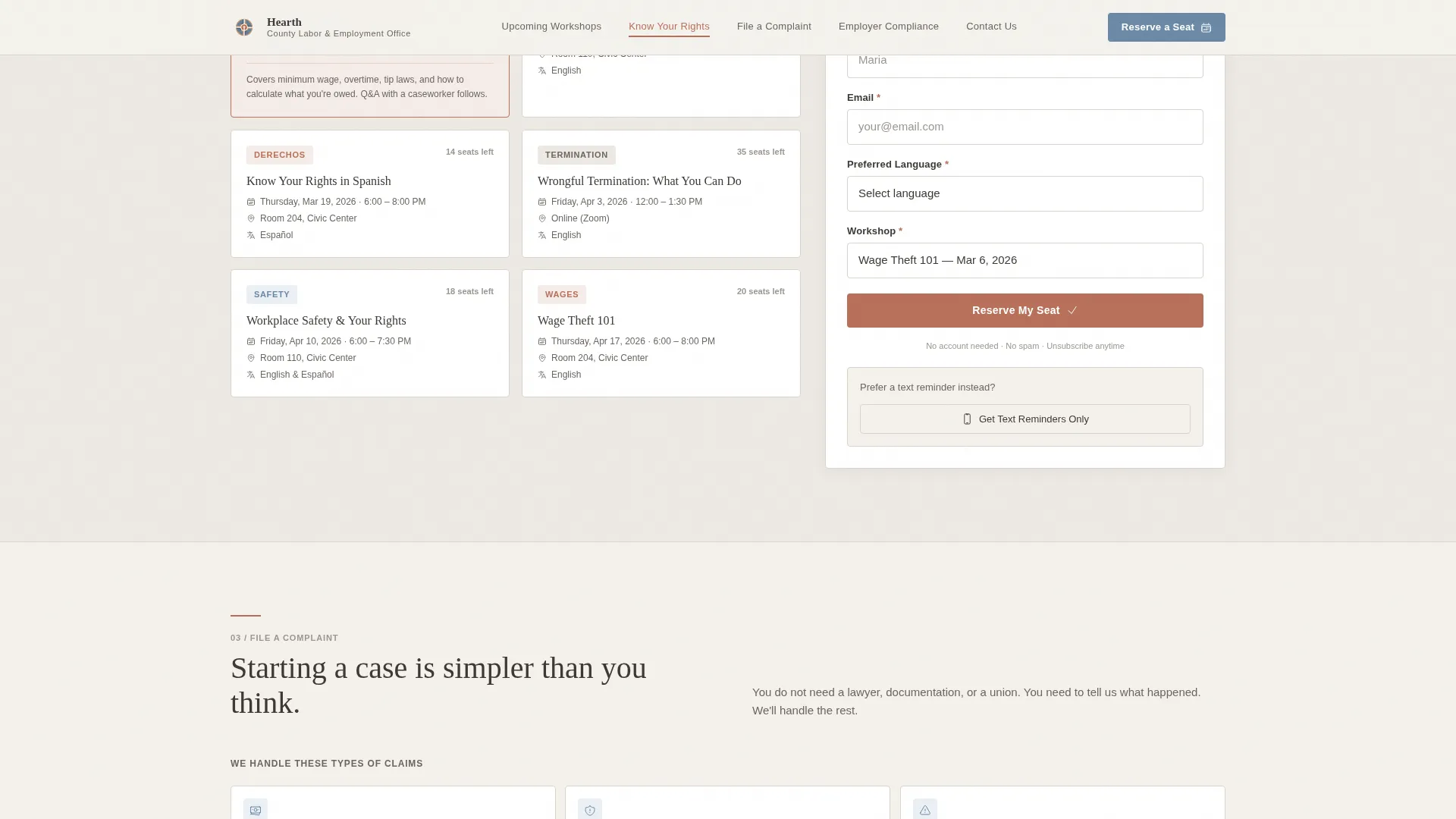 Labor & Employment Government FAQ Website Template