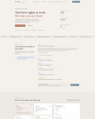 Labor & Employment Government FAQ Website Template