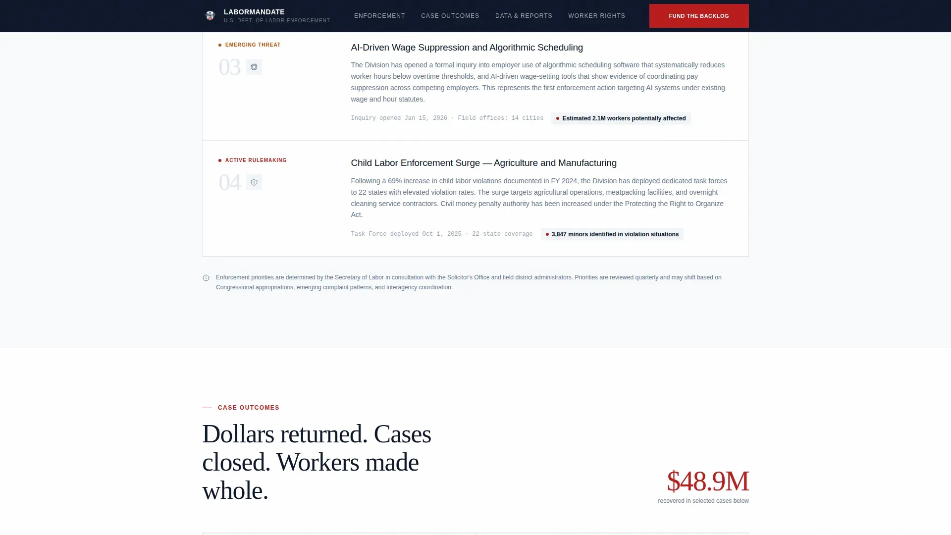 Labor & Employment Government Professional Website Template