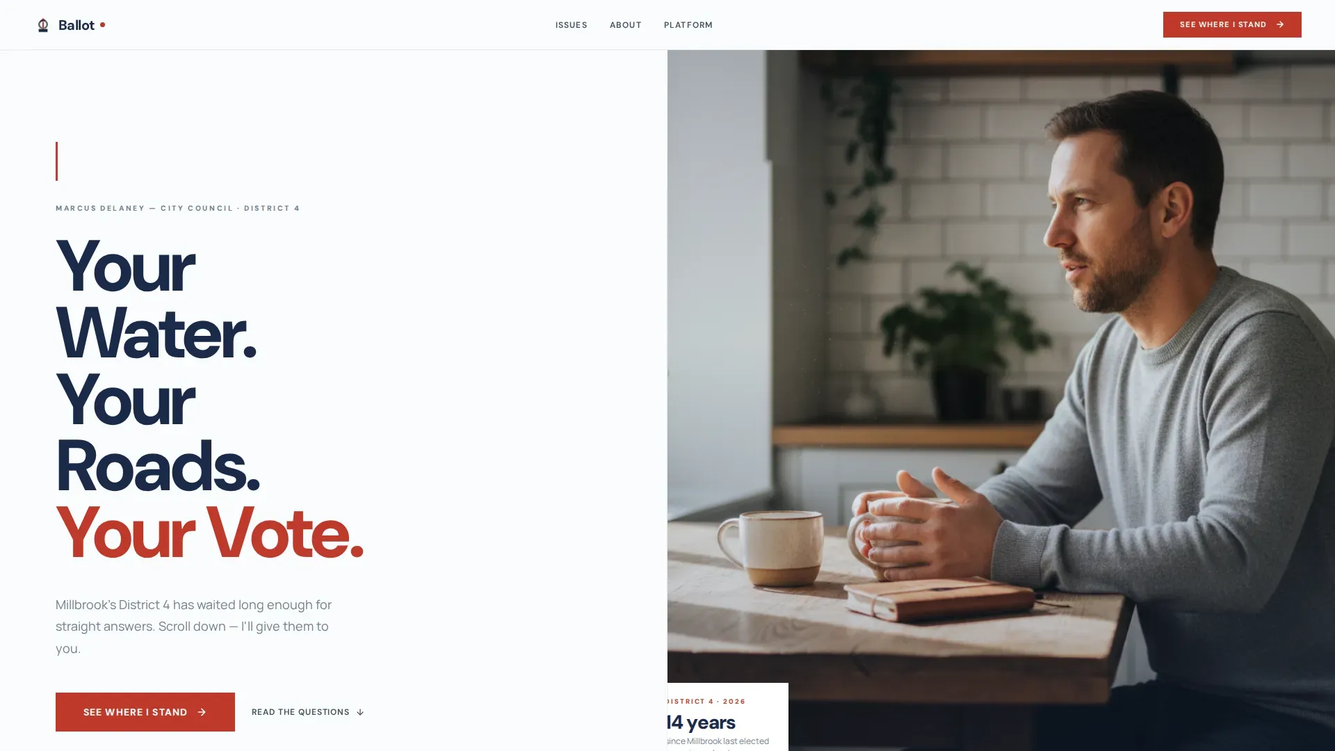 Political Campaign FAQ Website Template